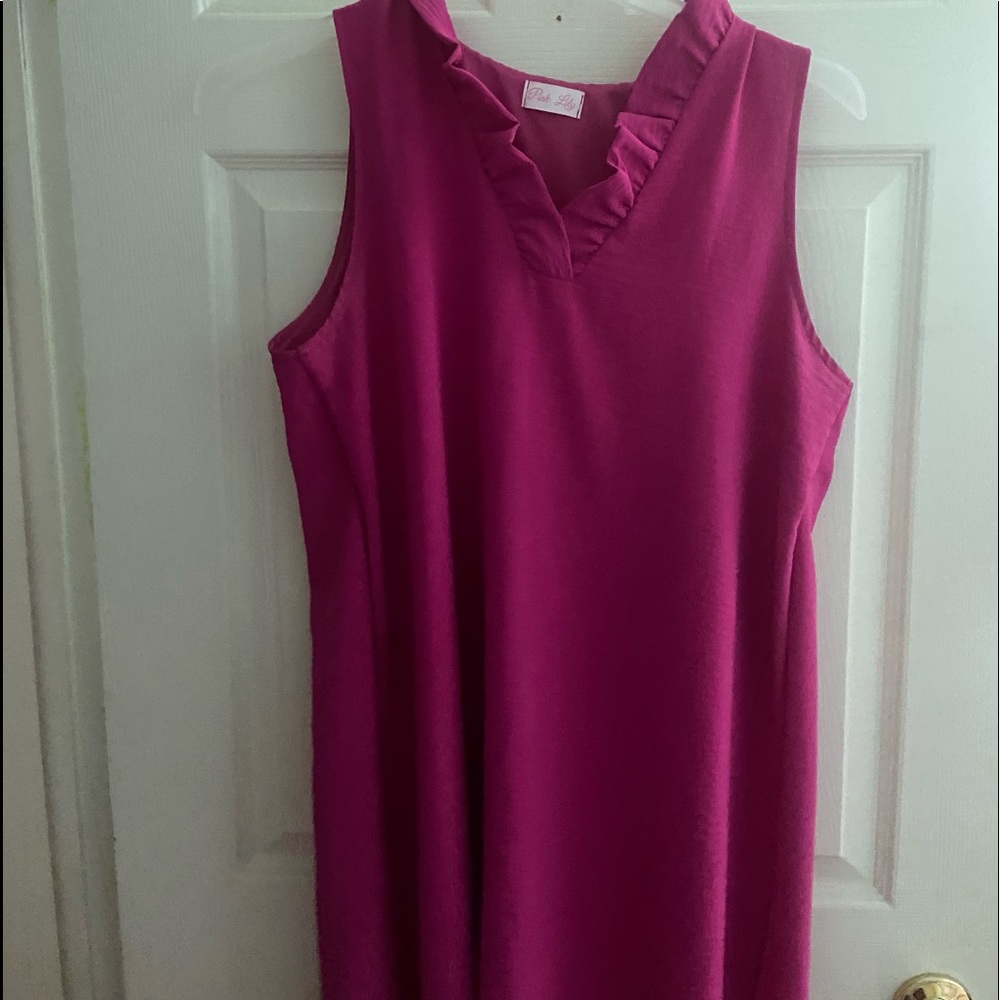 Mini Dress with Ruffled Collar